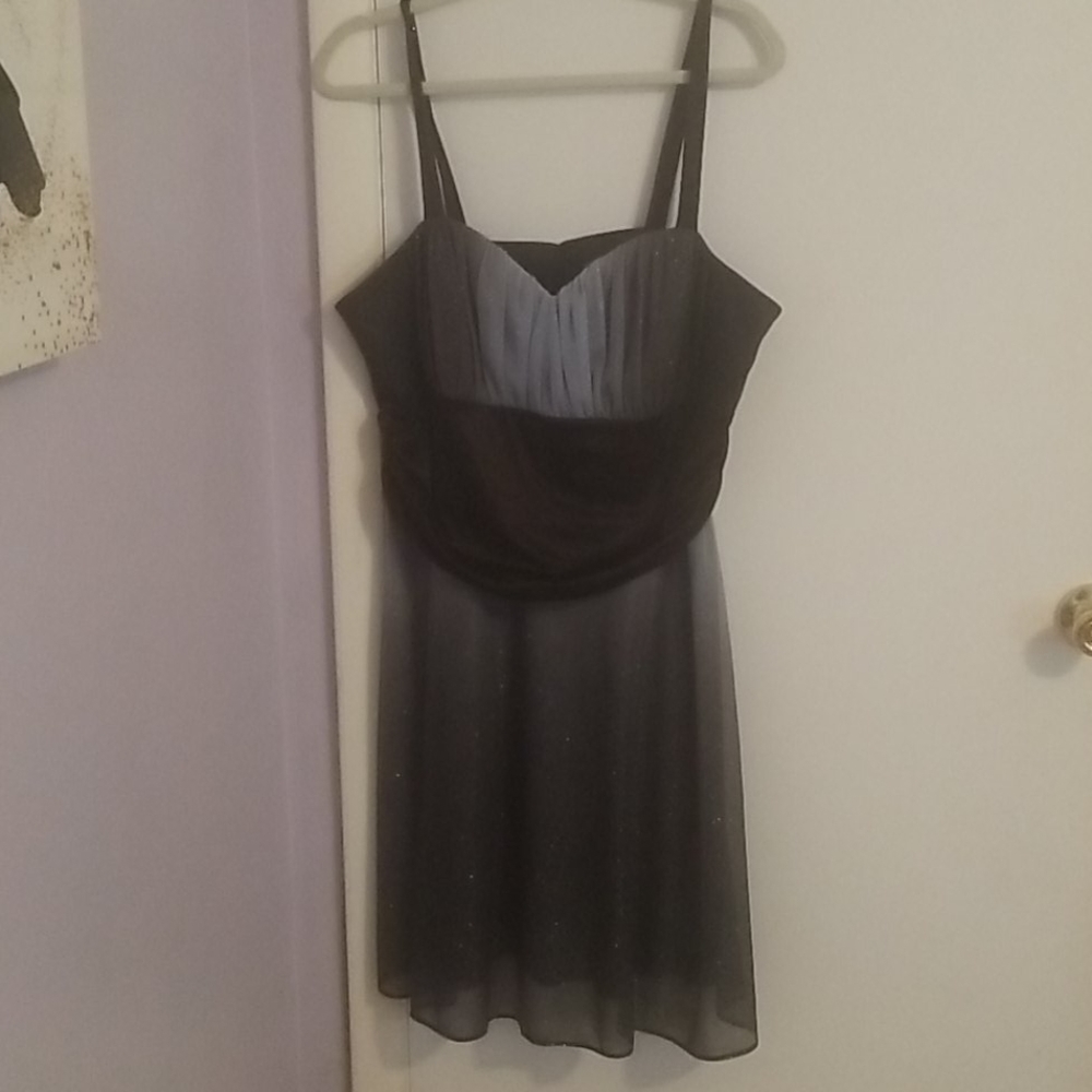R&M Richard's Blue/Black Party Dress Size 16W